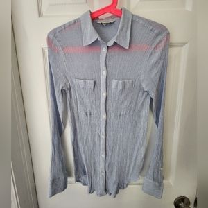 Club Monaco Crinkle Texture Button Down Shirt XS